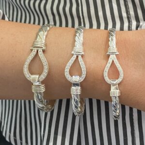 Ladies And Gents 4mm And 6mm Width Hook Bangles