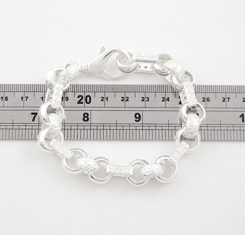Medium Solid Silver Gypsy Link Bracelet Smiths Jewellers