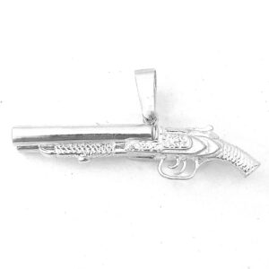 Solid Silver Shotgun Pendant