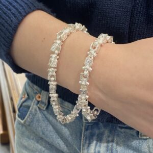 Solid Silver Lego Bracelet