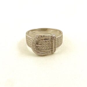Solid Silver Buckle Ring